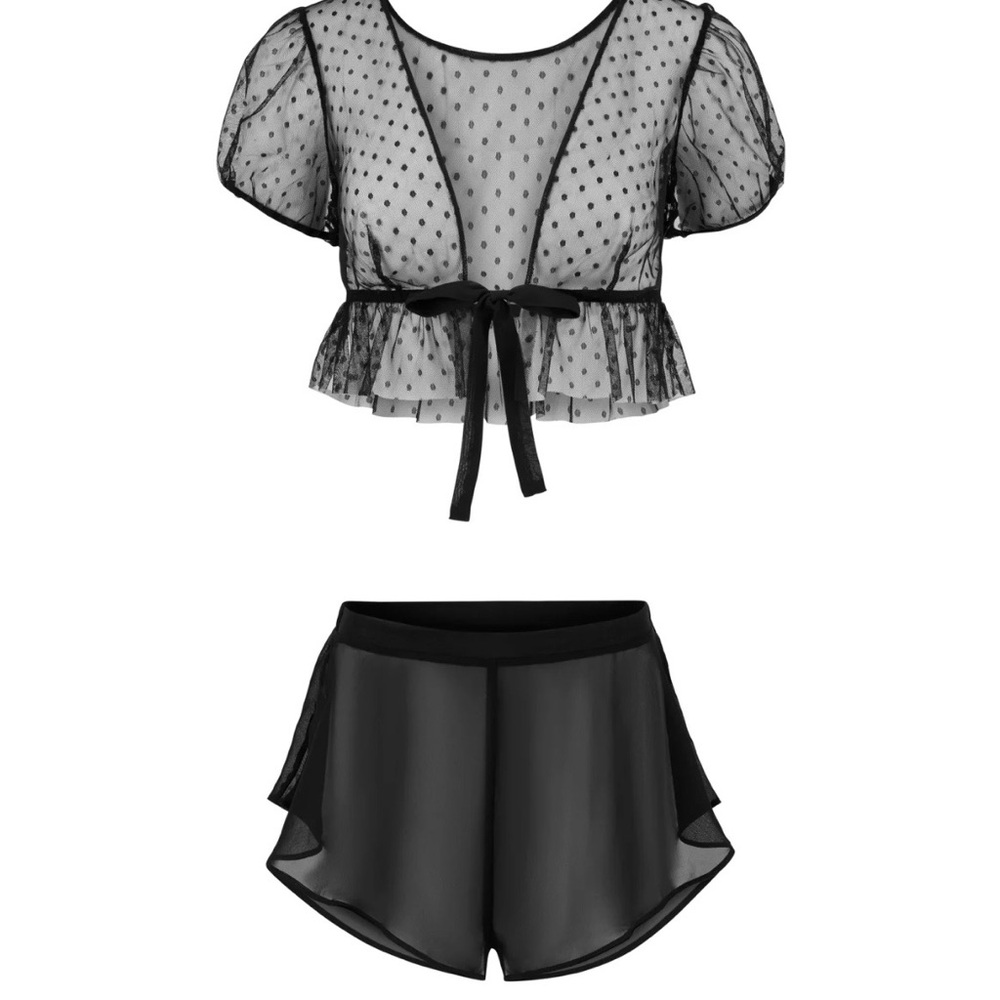 NWT (size small) Adore me Crop Top & Short Set - Picture 2 of 8